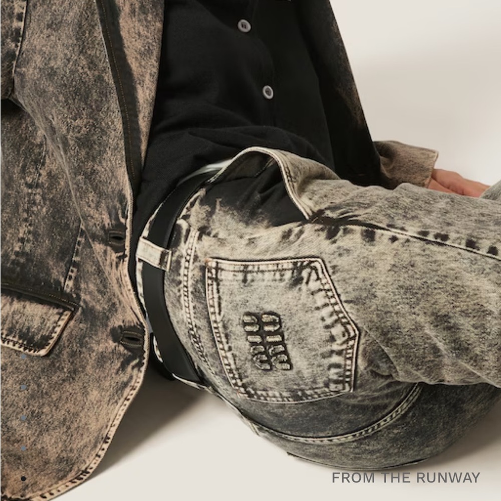 Miu Miu Marbleized Denim jeans